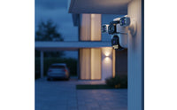 Wall-Mount Outdoor Security Camera Wide-Angle Three-Lens Security Camera Dome-Style for Homeowners, Shop Owners, Yard, Driveway, Entryway
