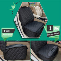 Waterproof Car Front Seat Pet Cover for Cats and Dogs, Breathable, Polyester