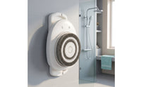 Rotating Wall Mounted Bath Brush Soft Bristle Automatic Bath Brush Detachable Wall Mounted Back Scrubber Replaceable for Elderly