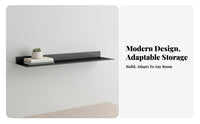 Space Saving L-Shaped Floating Shelf Minimalist Design Floating Picture Ledge Easy to Install Display Rack Sturdy for Interior Designers, DIY Enthusiasts, Living Room, Bedroom, Kitchen, Hallway