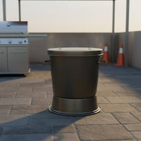 Briquettes Quencher Bucket Large Capacity Briquettes Smothering Bin Heat-Resistant Metal Restaurant Supply for BBQ Shop Owners