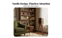 Stable Design Bookshelf Speaker Floor Stand Anti-Vibration Wooden Speaker Stand Non-Slip Feet Solid Wood High-Fidelity Rack for Audiophiles, Home Theater Enthusiasts, Listening Room
