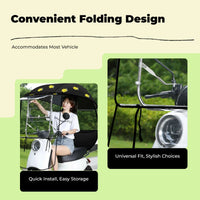 Electric Motorcycle Rain Cover, Sunshield Umbrella, Windproof and Rainproof E-Bike Cover, Universal Fit, Thickened and sturdy Shelter