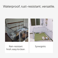 Steel Safety Gate for Large Dogs, Indoor Outdoor Use