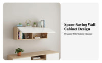 Space-Saving Design Floating Shelving Unit Versatile Use Flip-up Door Floating Cabinet Easy Installation Wall-Mounted Furniture Sturdy Construction for Apartment Dwellers, DIY Enthusiasts, Living Room, Bedroom, Home Office, Bathroom