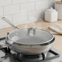 3 Pieces Oil Splash Guard Sturdy Stainless Steel Mesh Lid Easy to Clean