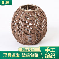 仿藤编灯罩创意复古手工编织灯具灯饰餐厅火锅店饭店民宿吊灯装饰