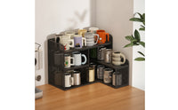 Space-Saving Corner Mug Organizer Compact Countertop Mug Organizer Sturdy Corner Storage Rack Multifunctional for Kitchen