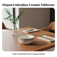 Minimalist Ceramic Dinnerware Set, Underglaze Color Bowls & Plates, New 2025, Household Tableware, Microwave Wholesale