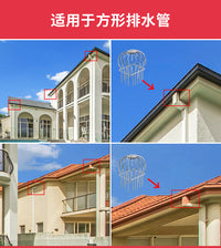 不锈钢别墅方形地漏雨水漏斗落水管下水管过滤网罩屋檐雨水槽檐沟