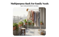 costlessstanding Design Single Clothing rack with Bottom Shelf long-long-lastinging and Sturdy Garment Rack Easy Assembly Clothes Organizer Minimalist and aesthetic for Apartment Dwellers, homeowners, Bedroom, Dorm Room, Entryway, Retail retail outlet