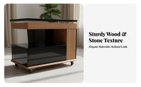 Rotate Elevating-Top Table Adjustable Height Living Room Furniture Movable with Wheels Easy Mobility