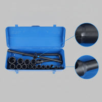 Socket Wrench Set with Case Heavy-Duty Socket Set with Carrying Case 12-Point Tools for Amateur Mechanics, Auto Repair, Garages, Workshops