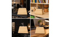 Wood Block with Mount Natural Finish Percussion Block with Clamp Easy to Attach for Drummers, Drum Kits, Practice Setups