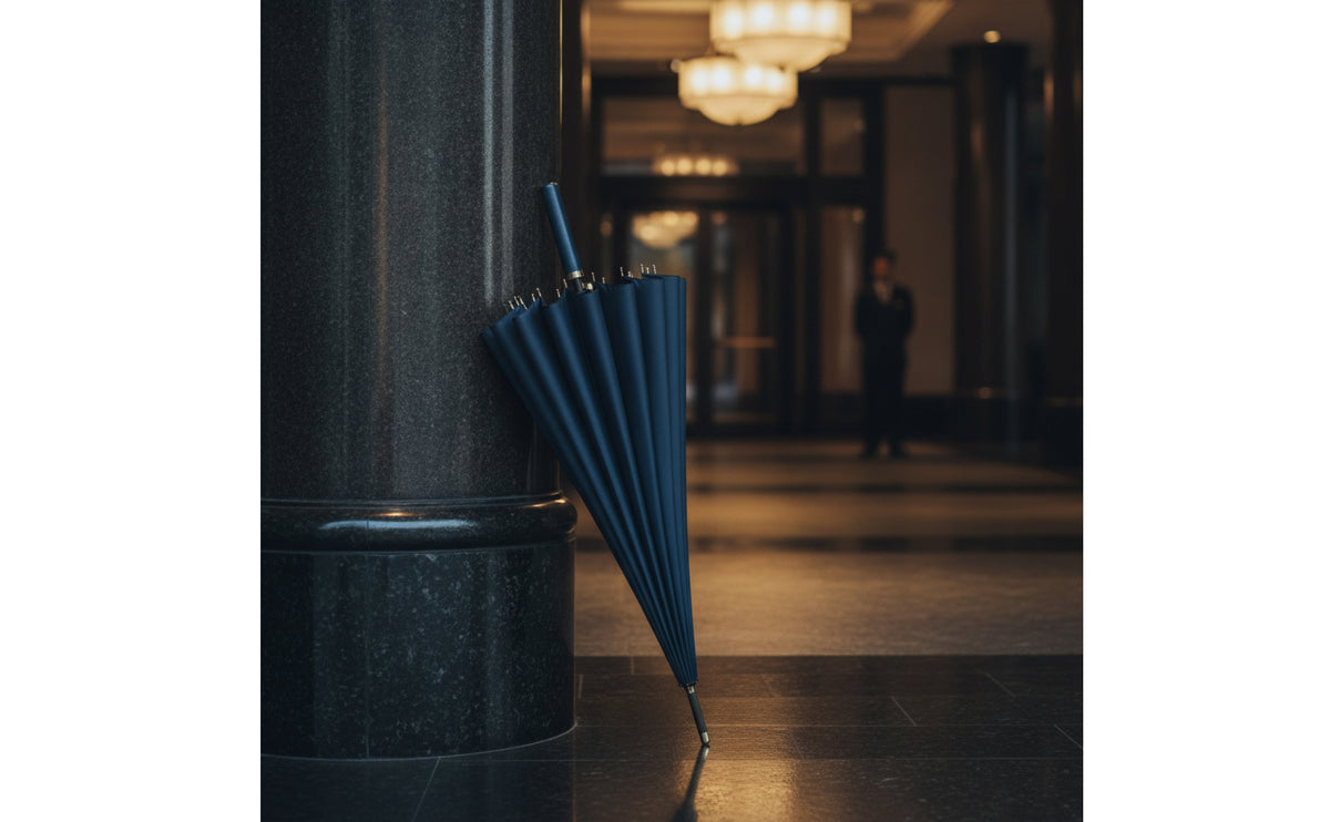 Water-Repellent Automatic Long Umbrella Windproof Umbrella with 24 Ribs Long-Lasting Straight for Business Professionals