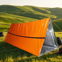 Retains Body Heat Mylar Emergency Blanket Highly Reflective Emergency Tube Tent Ultralight for Survivalists, Backpackers, Camping, Hiking