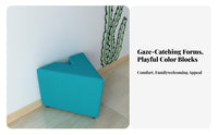 V-Shaped Ottoman Soft Padded childs' Furniture Easy to Clean Bright Hues for Young Children, Parents, Kindergarten, Playroom