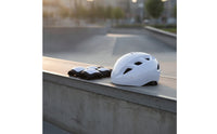 Skating Helmet with Knee Pads, Elbow Pads, and Wrist Guards Vented Helmet with Wrist Guards Shock-Absorbing Gear Set for Scootering