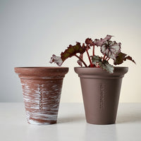 Plant Pots for Indoor Plants and Home Office, Smooth Terracotta Pots with Drainage Hole, Single Breathable Clay Pot, Small Tapered Terra Cotta