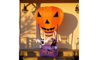 Inflatable Hot-Air Balloon Self-Inflating Inflatable Balloon with Built-in Fan Decorations Easy Set-up for Lawn, Porch