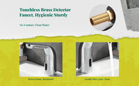 Touchless infrared brass faucet