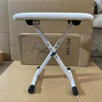 电子琴凳X 型折叠家用高度升降可调节琴凳白色加厚软包折叠琴凳
