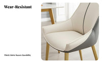 Upholstered Side Chair with Metal Legs Modern Minimalist Design Dining Seating Sturdy Construction Easy to Clean for Living Room