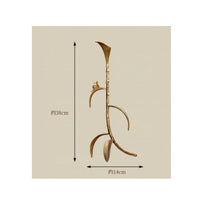 Candlestick Holder with Bird Slender Decor Gold for Sideboard