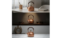 Copper Teapot Artisanal Hammered Teapot Vintage-Style Pot for Office Desk