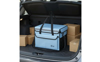 Large Insulated Food Delivery Bag Multiple Compartments Stackable Food Transport Box Foldable Insulated Grocery Bag for Car Trunk