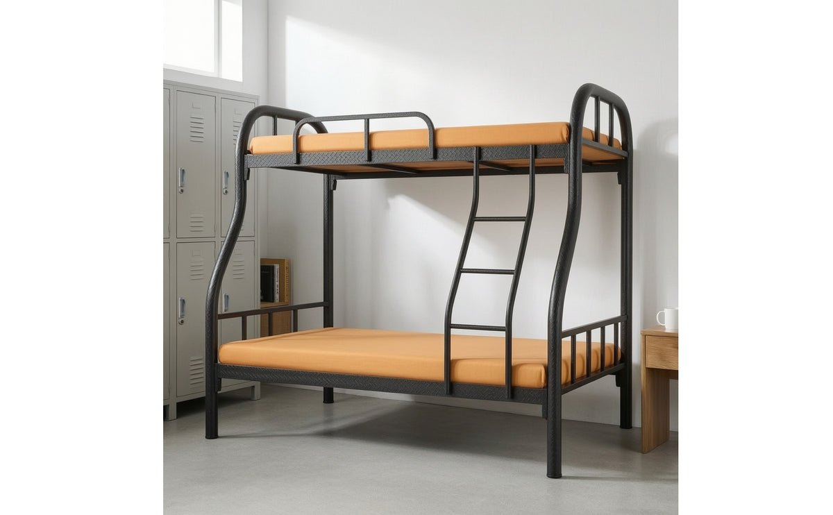 Metal Bunk Bed Space-Saving Bunk Bed Frame Noise Furniture for Teens, Students, Shared Bedroom, Dorm Room, Hostel