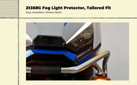Motorcycle Headlight Shield, Black Cover for ZT368G
