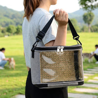 Portable Bird Cage Shoulder Bag, Transparent Bird Cage for Small Animals, Medium Size Pet Bird Cage and Bird Carrier for Car