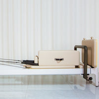 Pilates Reformer Padded Upholstered Pilates  Bed Portable Exercise Machine for Studio, Home