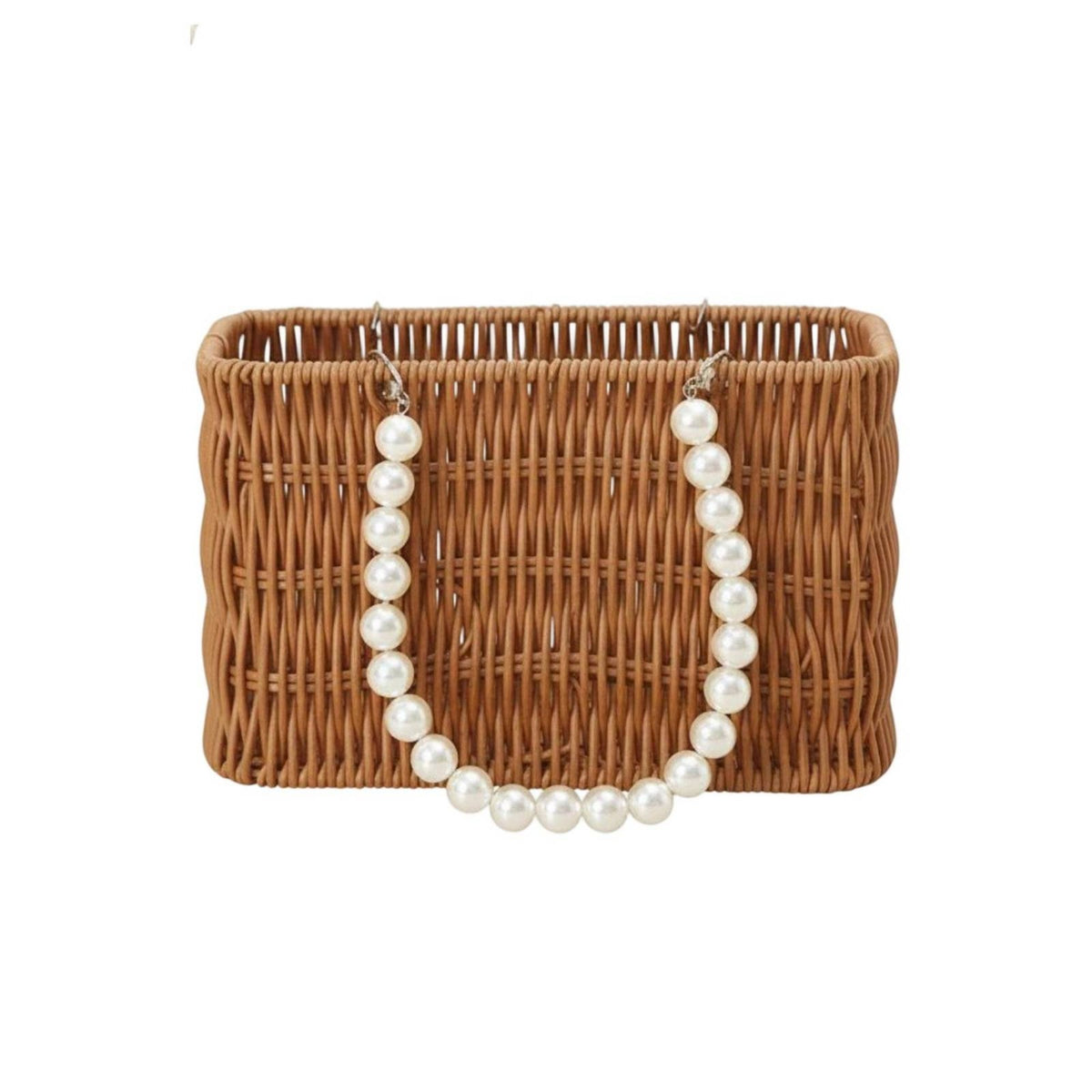Multi-Purpose Rattan Design Flower Basket Multifunctional Small Woven Tote Artisanal House Decoration Lightweight for Party Decor