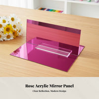 PVC Colored Acrylic Mirror Sheet, Organic Board, verdant, coral, Tea, 80x80mm