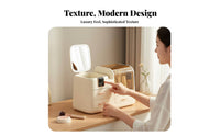 Makeup Storage Case with Mirror Dustproof Design for Dressing Table, Teens
