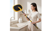 Detachable Car Wash Mop with Long Handle Extendable Mop with Telescopic Handle Removable Chenille Car Wash Brush Retractable for Detailers