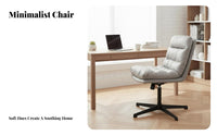 Armless Vanity Chair Comfortable for Long Sitting Snowice Furniture Space Saving