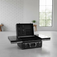 Aluminum Hairdressing Case Removable Tray Hair Stylist Case Reinforced Corners