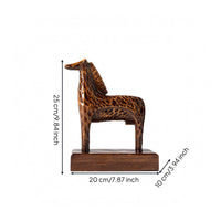 Abstract Horse Sculpture Gift Idea Carved Texture Horse Decor Success Symbol for Study
