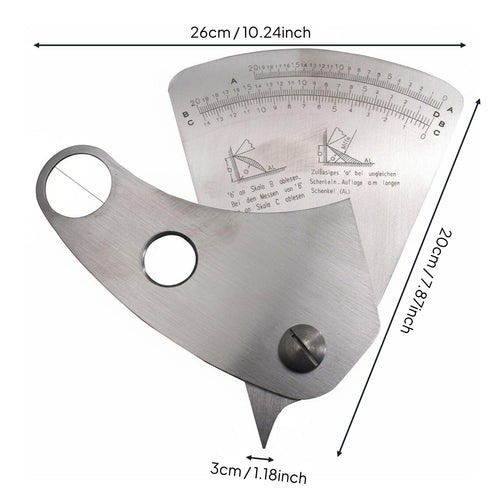 Stainless Steel Weld Gauge Fabrication Angle Gauge Compact Workshop Tool for Welders, Job