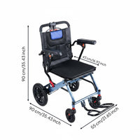 Foldable Reclining Wheelchair Easy to Push Folding Wheelchair Comfortable Seat Lightweight Reclining Transport Chair Adjustable Backrest for Elderly, Seniors, Airport