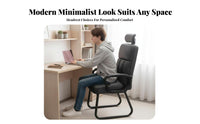 High-Back Sled Base Chair Comfortable for Long Sitting Sled Base Armchair