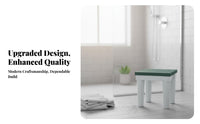 Slatted Plastic Footstool Non-Slip Shower Seat Sturdy and Long-Lasting for Spa