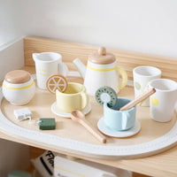 12 Pieces Pretend Tea Party Set Toy Tea Set Smooth Edges Child Plaything for Nursery School