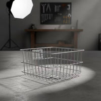 Wire front Basket  Open-Top Motorcycle Basket Rectangular for Commuters, Couriers, Commuting, Errands