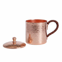 Hammered Copper Mug Handmade Copper Mug Smooth Inside Drinkware for Beer Serving