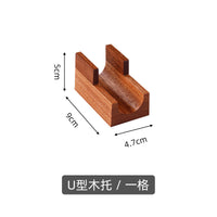 Japanese Sushi Stand U-Shaped Wooden Sushi Holder for Sea Urchin and Taco Rolls