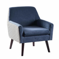 Nordic Aesthetic Upholstered Armchair High Backrest Upholstered Armchair with Wood Legs Mid-Century-Century Modern Design Single Sofa Thickly Cushisingled for Homeowners, Interior Designers, Study Room, Bedroom, Hotel Lobby, Reception Area